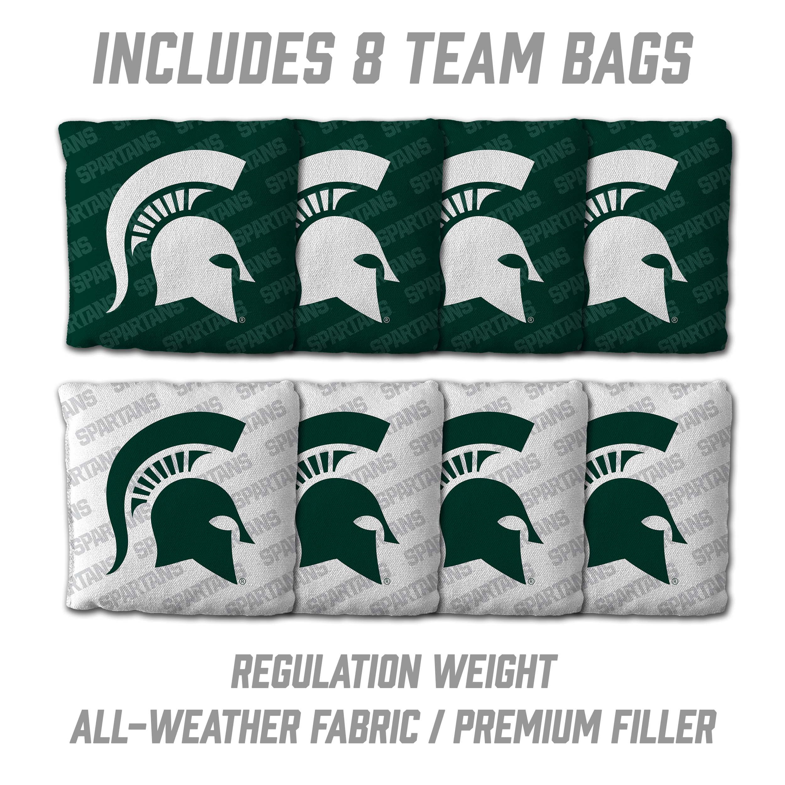 YouTheFan NCAA Michigan State Spartans 2x4 Slogan Series Cornhole