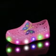 thumbnail image 2 of IUJSOY Kids Clogs Toddler Boys Girls Light up Garden Shoes Beach Swim Sandals Slip on Water Shoes, 2 of 4