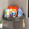 thumbnail image 4 of sunsanly 1/2/3 Pcs Bathroom Storage Rack Triangle Shape Suction Cup No Drilling Self-adhesive Great Load Bearing with Hooks Removable Shower Caddy Shampoo Conditioner Razors Soap Organizer, 4 of 7