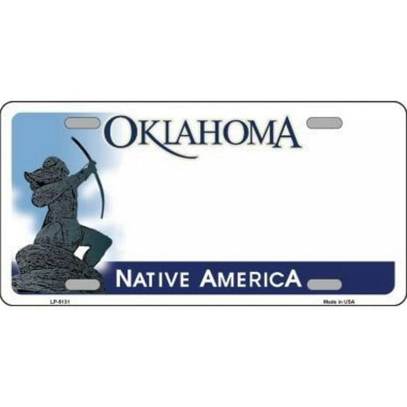 Oklahoma Native America Metal License Plate