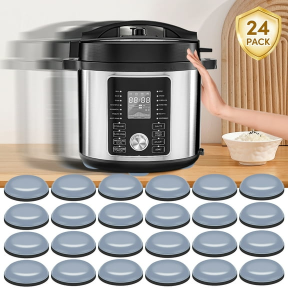 UDIYO Anti-slip Appliance Sliders 24 Pcs Kitchen Appliance Sliders Self-adhesive Anti-slip Tray for Easy Movement with Most Countertop Coffee Makers