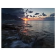 thumbnail image 2 of Art sur Toile Bord de Mer Méditerranéen Aube Sombre - Moderne, 2 of 3