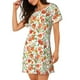 thumbnail image 2 of Disketp Fruits Peach2 para Camisón Corto de Manga Corta para Mujeres, Camisón Cómodo con Escote Redondo, Bonito y Confortable, 2 of 6