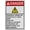 Warning Sign 3, variant on Industrial ANSI Vertical Electrical Voltage Warning Sign #124 - 8"x12" Weatherproof, UV Resistant for Indoor/Outdoor Workplace