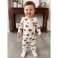 thumbnail image 4 of BemeyourBBs Western Baby Boy Clothes Newborn Baby Boy Duck Cowboy Outfit One Piece Ribbed Romper Long Sleeve Duck Cow Print Button Casual Spring Summer Fall Winter Jumpsuit, 4 of 9