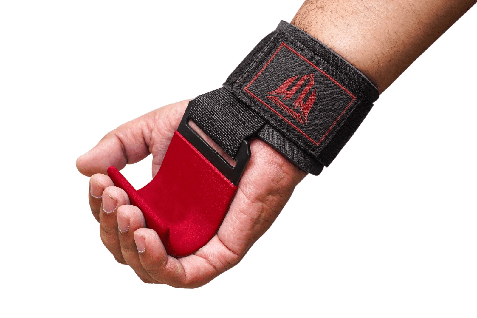 MT Red Weight Lifting Bar Hooks Straps Pair, Non-Slip Rubber Coated Grip, Neoprene Padded Wrist Support Powerlifting Deadlift Pull Up Fitness Strength Training Wrap, Gym Bodybuilding, Gym Workout