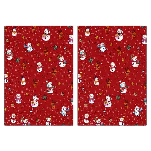 2 Pcs Funny Kitchen Towels,Red Christmas Snowman Pattern Microfiber Dish Towels,Kitchen Tea Towels,Kitchen Towel Set (18" X 26")