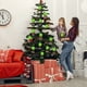 thumbnail image 5 of Bolas de adornos para árboles de Navidad | Textura verde peluda • Acento de cinta • Decoraciones navideñas de toque suave • Adornos colgantes duraderos • Encanto festivo moderno • Una pieza, 5 of 9