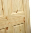 thumbnail image 3 of 6-Panel Colonial Knotty Pine Unfinished Interior Door Slab, 3 of 10