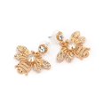 thumbnail image 3 of Accesorio de joyería de decoración de aretes de oreja de niña de mujer de moda (dorado), 3 of 7