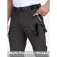 thumbnail image 4 of NAVEKULL Men's Cotton Flex Cargo Pants Lightweight Stretch Work Pants Durable Outdoor Hiking Trousers With 15 Pockets, 4 of 8