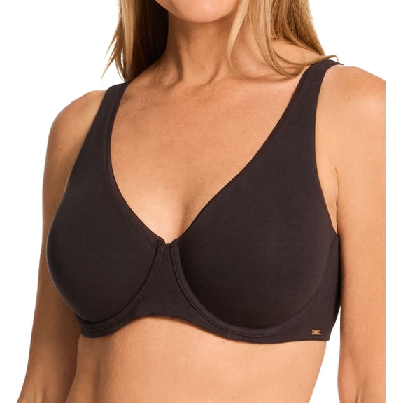 Women's Bali DF8131 Cotton Collection 2-Ply Underwire Bra (Black 40D)