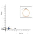 thumbnail image 5 of ANGARA Natural Classic Round Sapphire and Diamond Three Stone Ring in 14K Rose Gold for Women (Size-4mm) | September Birthstone, Anniversary, Jewelry Gift for Women | Natural Blue Sapphire Ring, 5 of 9
