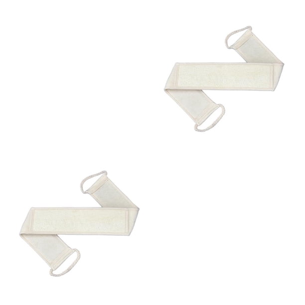 Matsuzay Tira de baño de lufa Natural, y profundo, exfoliante para la piel del cuerpo de la ducha, conveniente para lavar la espalda, beige 2piezas Matsuzay CBP129931