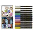 thumbnail image 3 of Rotuladores permanentes de pintura acrílica de 12 colores, arte plástico, resistente , de 0,7mm, manualidades DIY, Premium para piedra,, 3 of 9