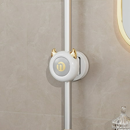 

NIHOND Mop Hook Hanging Rack Non Punching Wall Hanging Toilet Mop Storage Rack Viscose Strong Fixed Buckle Clip