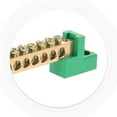 thumbnail image 4 of MOVTOTOP Raindrops 3pcs Copper Ground Rod Terminal Block for Electrical Panel Fixed Jumper Insert for Electrical Connections, 4 of 8