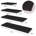 thumbnail image 2 of Repisas Flotantes - Set de 4 Estantes Minimalistas Paredes 20cm, 30cm, 40cm y 50cm,(15cm Ancho), para Decoración de Decorar tu Cocina, Baño, Sala, Cuarto (Negro), 2 of 8