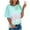 Green, variant on Kaemgyyd Women's Tie Dye Shirt Casual Loose Half Sleeve Round Neck Tees Clothes Plus Size Fashion Summer Tops
