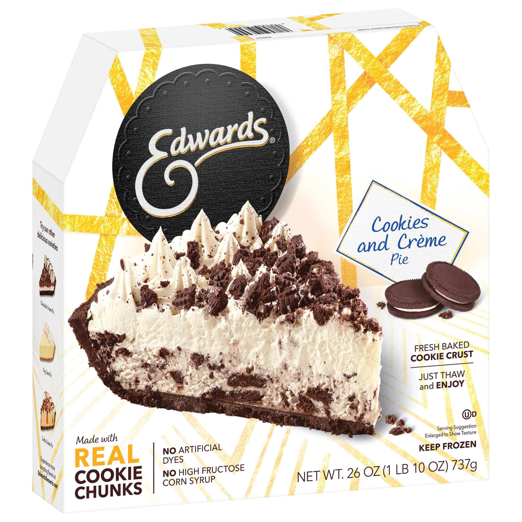 Edwards Premium Desserts Cookies and Crème Pie, 26.0 oz - image 10 of 10