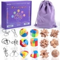 thumbnail image 1 of Juego de rompecabezas Brain Teaser Femicgal, 18 piezas, para adultos y niños, 1 of 6
