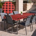 thumbnail image 4 of Picnic Table Cloth, 78"x35" Rectangle Vinyl Plaid Fitted Tablecloths Waterproof Flannel Backed Table Covers for Dining Camping Outdoor, Black/Red, 4 of 6