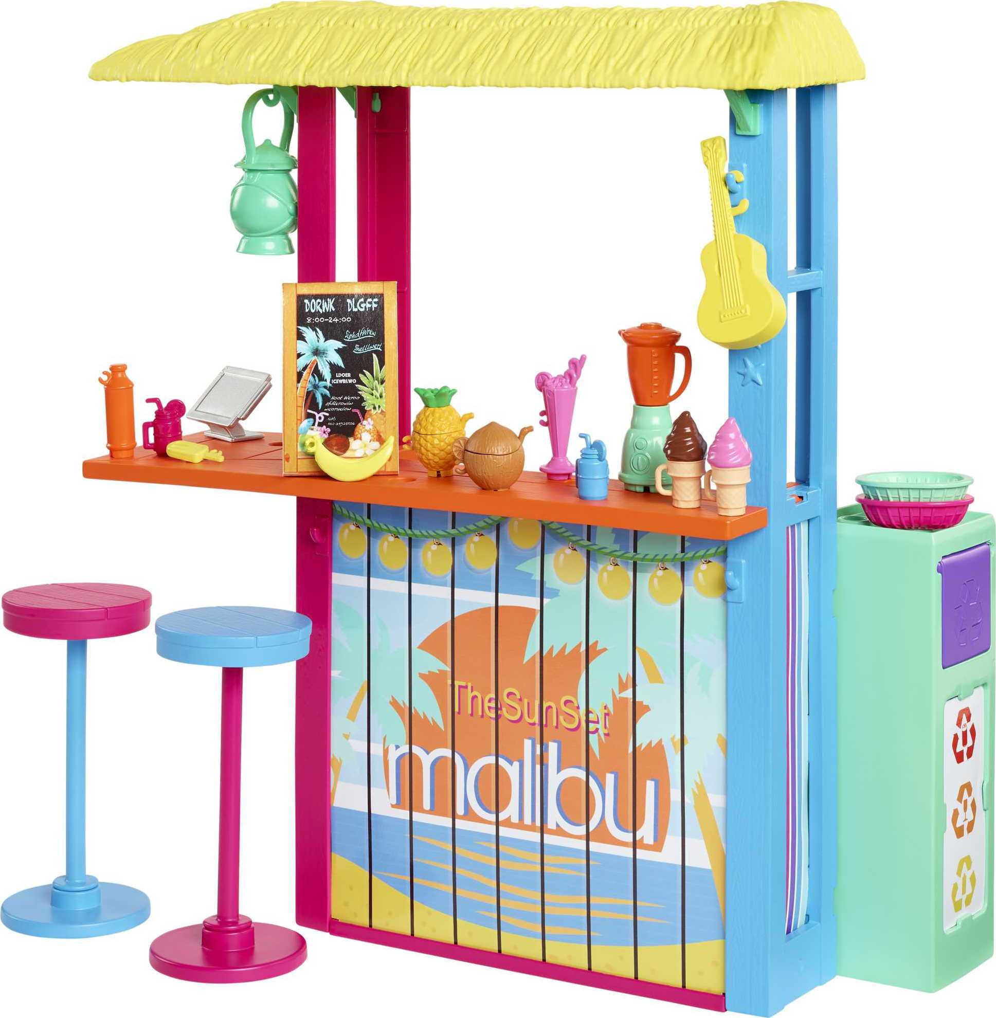 Barbie Loves The Ocean Beach Shack Doll Playset with 18+ Accessories, Made From Recycled Plastics - image 5 of 6