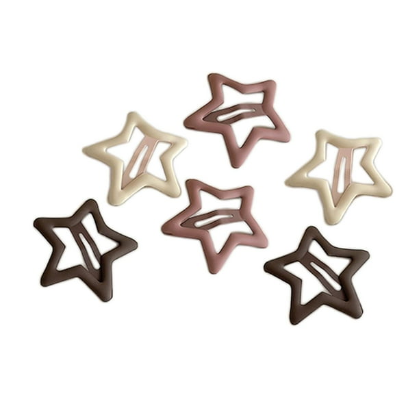 6 piezas de pasadores para el cabello Baoblaze accesorios multicolores horquillas estrella