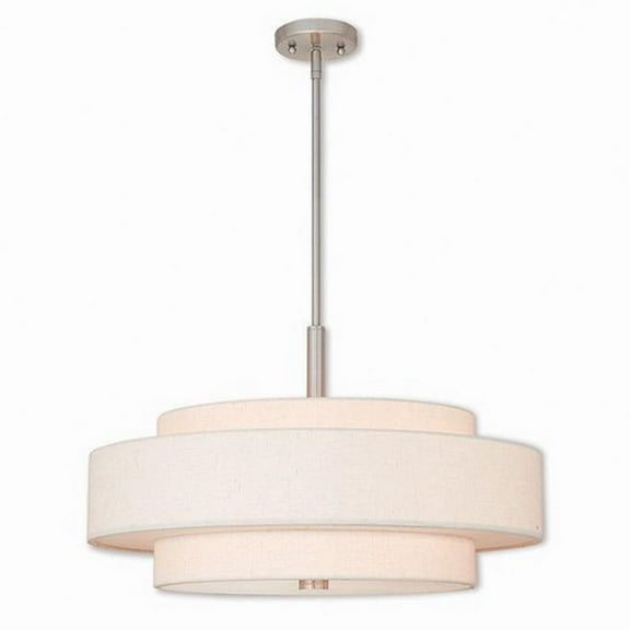 5 Light Pendant in Timeless Style-17 inches Tall and 24 inches Wide-Brushed Nickel Finish Bailey Street Home 218-Bel-2120623