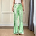 thumbnail image 3 of Sequin Pants Women 2026 Trendy Elastic High Waist Casual Flared Sparkly Pants Clubwear Dancewear, 3 of 6
