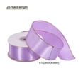 thumbnail image 2 of Unique Bargains 1 1/2 Inch 25 Yard Wide Satin Ribbon with Gold Edges Grosgrain Fabric Ribbon for Gift Wrapping, Light Purple, 2 of 7