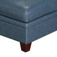 thumbnail image 4 of Benjara Samy 37 Inch Modular Corner Sofa Chair, Padded Blue Faux Leather, Wood, 4 of 5