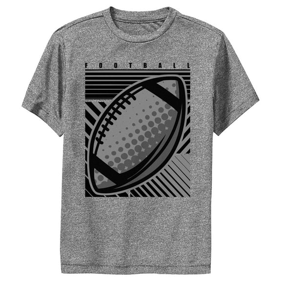 Boy's Lost Gods Bold Lines Football Performance Graphic Tee Charcoal Heather X Large