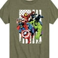 thumbnail image 3 of Marvel The Avengers - American Flag - Toddler And Youth Short Sleeve Graphic T-Shirt, 3 of 5