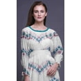 thumbnail image 5 of Bimba Tie-Dye Ladies Bishop Sleeve Round Neck Ruffle Maxi Smocked WaistÂ&nbsp;Dress-XX-Large, 5 of 5