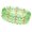 Green, variant on 2028 Gold-Tone Green With Crystal 3-Row Beaded Stretch Bracelet