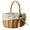 As Shown, variant on Dytern Party Picnic Basket with Handle Hand Woven Wicker Basket Eggs Candy Basket for Party Flower