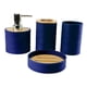 thumbnail image 2 of Juego de 4 accesorios de baño, soporte para cepillo de dientes, decoración para baño, jabón azul oscuro, 2 of 9