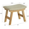 thumbnail image 3 of Foot Stool Ottoman Foot Rest Under Desk,Small Stool for Living Room, Bedroom and Kitchen (Natural Legs - Beige Stool Surface), 3 of 16