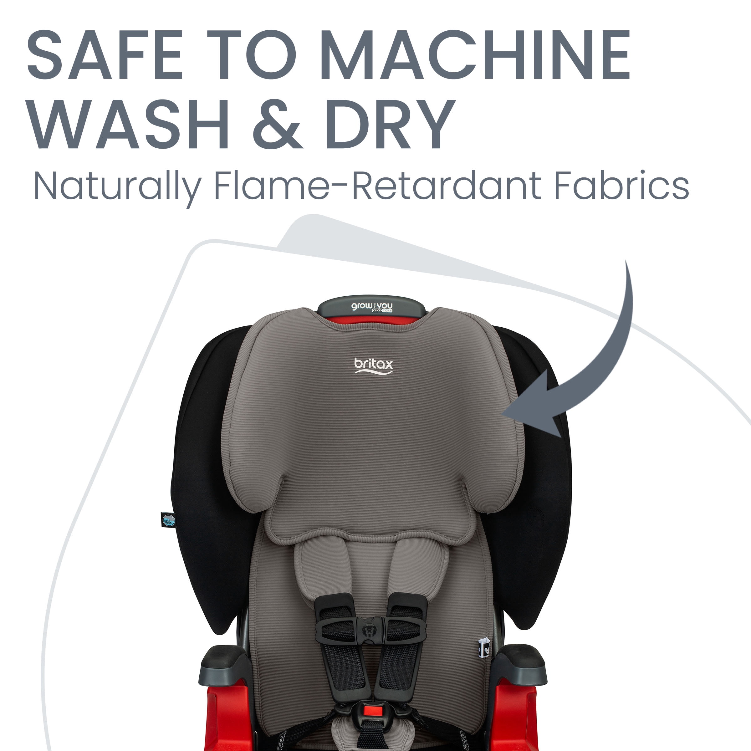 Britax Grow With You ClickTight Harness-2-Booster Car Seat, 2-in-1 High Back Booster, Gray Contour
