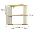 thumbnail image 2 of Estantes flotantes Estantes colgantes montados en la pared para decoración de paredes, almacenamiento | Soporte de metal y estante de pared de madera para sala de estar, dormitorio, baño, cocina, 2 of 5