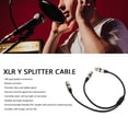 thumbnail image 3 of Cable Divisor XLR En Y, Cable De Micrófono Divisor En Y De 3 Pines, Señal Estable De 1,6 Pies Hembra A Macho Doble, Silencioso, Evita Interferencias Para Altavoz Para, 3 of 7