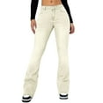 thumbnail image 3 of Women's Vintage Inspired Slim Fit Denim Pants with Distressed Detail Contemporary Straight Leg Jeans for Casual Wear, 3 of 6