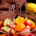 thumbnail image 3 of 100PcsFruit Fork Cake Dessert Food Fruit picking Pick Party Holiday love tableware Decorative plastic individual wrap toothpicks, 3 of 7