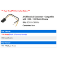 thumbnail image 2 of A/C Electrical Connector - Compatible with 1980 - 1982 Buick Riviera 1981, 2 of 2