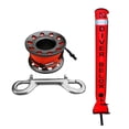 thumbnail image 1 of S SERENABLE Scuba Diving SMB Surface Marker Buoy Tube with Dive Reel Spool Gray, 1 of 7