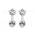 thumbnail image 3 of 2 Piezas de Aretes de material acero Inoxidable de 18G con Barra para Mujer Zirconia Cúbica Tragus Pendientes de Tornillo, 3 of 4