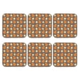 thumbnail image 2 of Pofeuu Squirrel And Maple Leaves Print Leather Coasters Set of 6, Round Cups Mugs Mat Pad for Home Kitchen Heat Resistant Drink Coasters,Square, 2 of 7