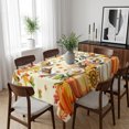 thumbnail image 6 of Orange Hello Fall Table Cloth Waterproof Tablecloths, Thanksgiving Pumpkins Maple Leaf Tablecloth Dining Table Cover for Kitchen Party Tabletop Outdoor, Rectangle Tablecloth 52x70 Inch, 6 of 9