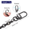 thumbnail image 2 of Uxcell 8"x0.28" Purse Chain Strap, Purse Handle Shoulder Bags Replacement Strap, Black, 2 of 5